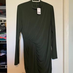 Le château dress olive green